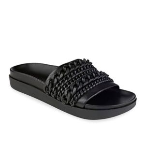 Kendall + Kylie Shiloh Chain Link Leather Slides